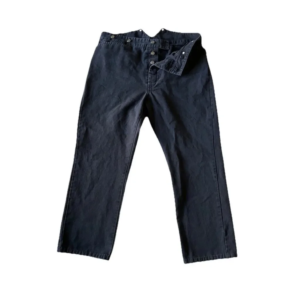 Frontier Classics Western Pants Mens 40 Black Buckle Back Suspender Cowboy